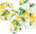 Lots of Lemons Kitchen Towel Oven Mitt & Potholder Set - Fresh Citrus