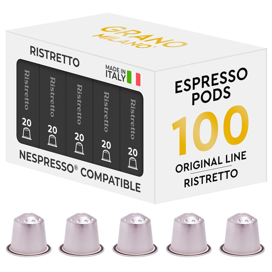 Grano Milano Ristretto Coffee Capsules - Dark Roast Intensity 10