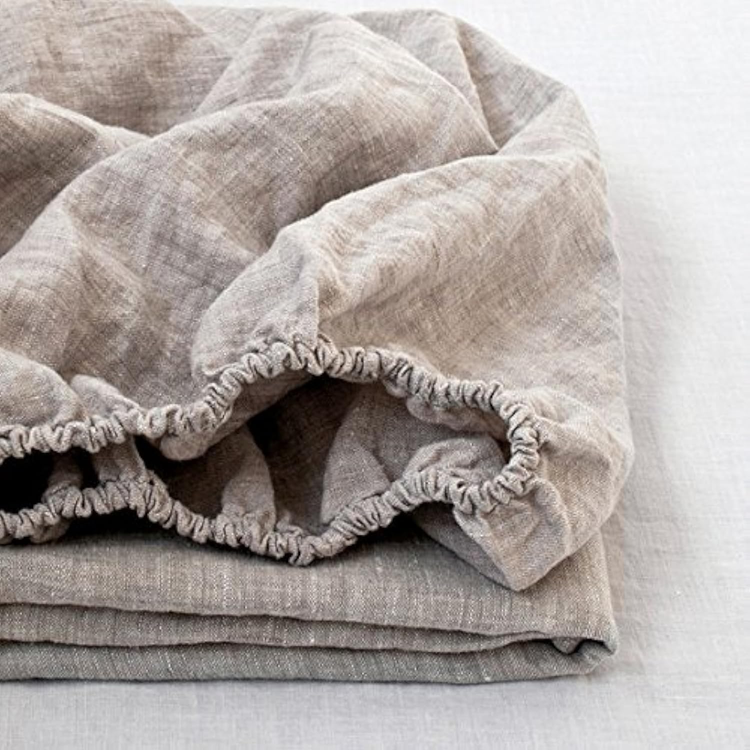 100% Linen Fitted Sheet King Size for Ultimate Comfort