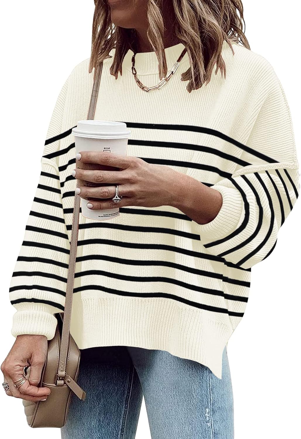Oversized Sweaters for Women: Trendy Colorblock Knit Pullover