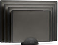 Plastic Cutting Board Set with Holder 4-Pack - Non-Slip Dark Grey