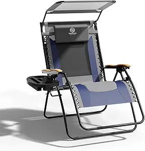 Coastrail Outdoor Zero Gravity Chair with Adjustable Shade Cover