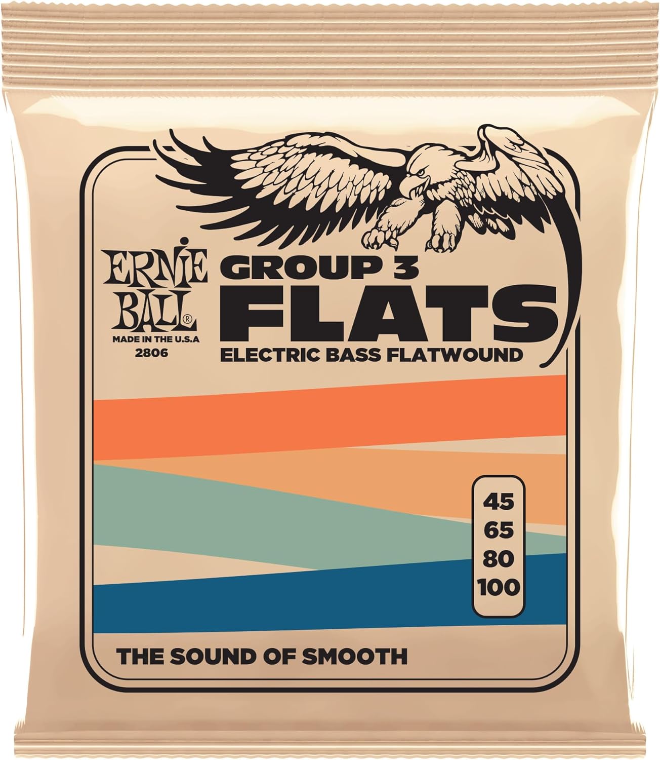 Ernie Ball Group III Flatwound Bass Guitar Strings for Smooth Tone