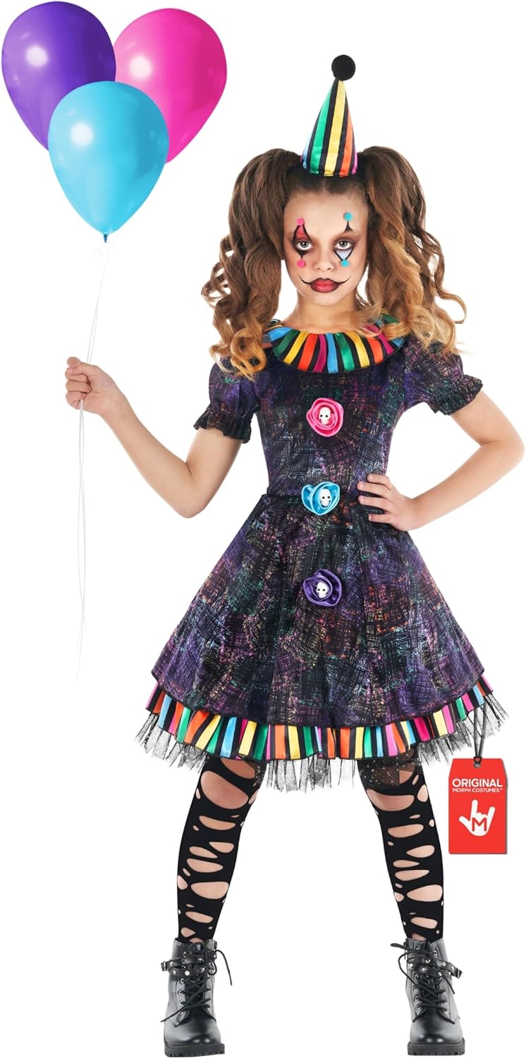 Creepy Clown Costume for Girls - Perfect for Halloween Fun