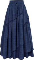 Scarlet Darkness Long Skirt Pirate Renaissance Maxi - Flowing A-line