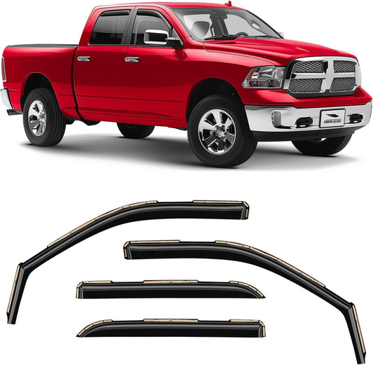 Voron Glass In-Channel Rain Guards for Dodge RAM 2009-2024