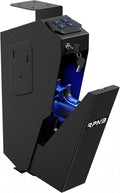 Mounted Gun Safe with Biometric or Keypad Lock - Slim Vertical Pistol