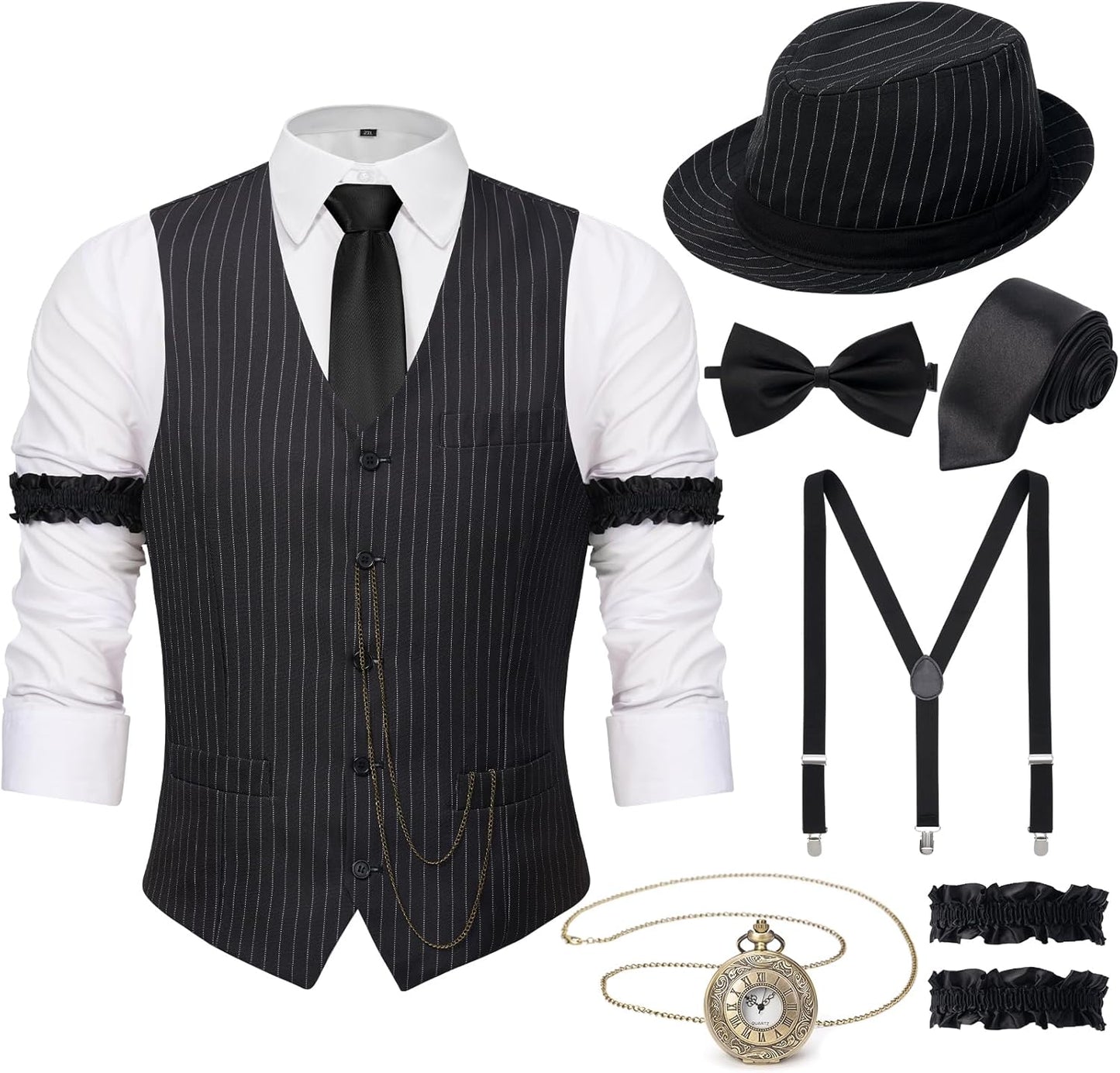 1920s Mens Costume for Gatsby Parties and Halloween Events