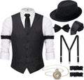 1920s Mens Costume for Men - Gatsby Outfit with Hat and Vest