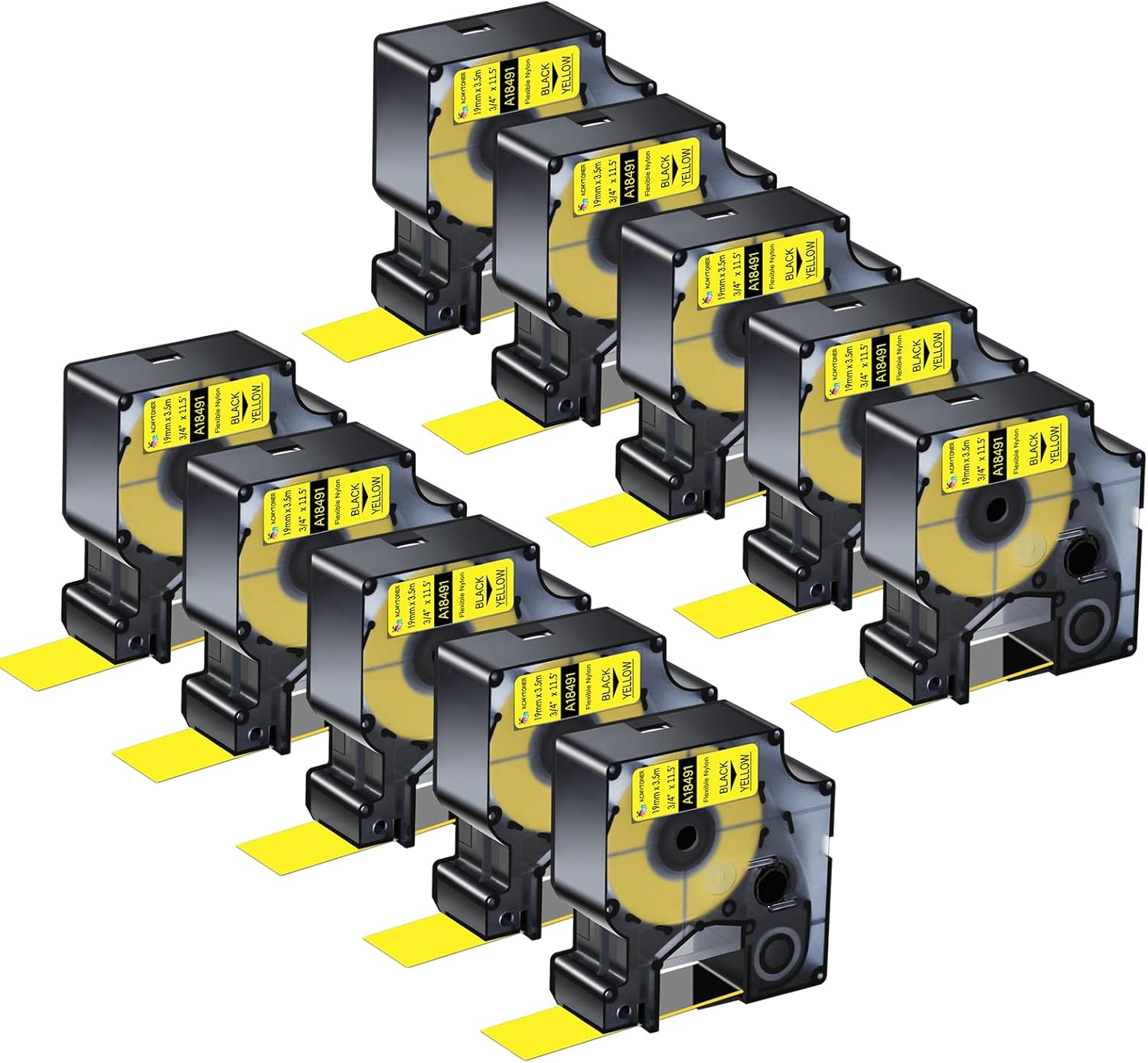 Compatible DYMO 18491 Flexible Nylon Label Tapes for Label Makers