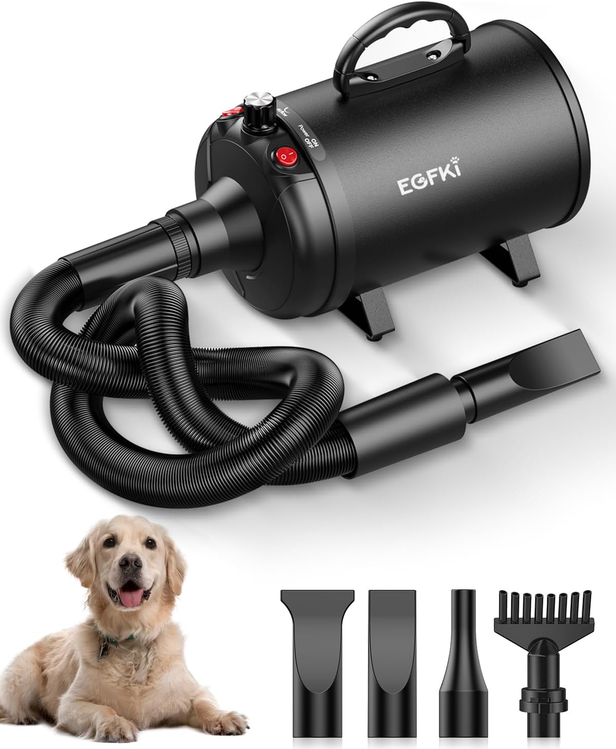 High Velocity Dog Dryer | 5.2HP Power | Adjustable Speed & Temp