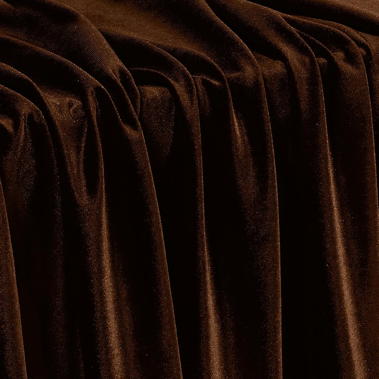 KKJIAF Chocolate Brown Green Stretch Velvet Fabric for Sewing