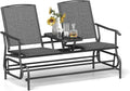 Tangkula 2 Person Swing Glider Chair - Outdoor Rocking Loveseat
