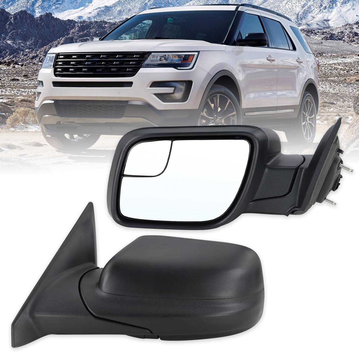 Left Driver Side Mirror for 2011-2019 Ford Explorer - Manual Folding