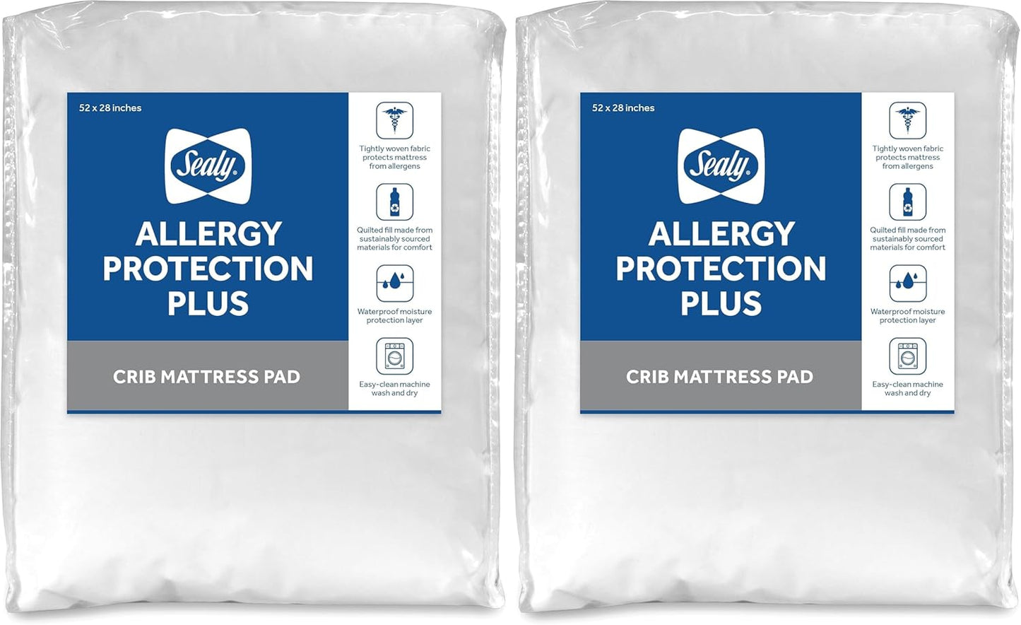 Sealy Baby Allergy Protection Plus Waterproof Crib Mattress Pad