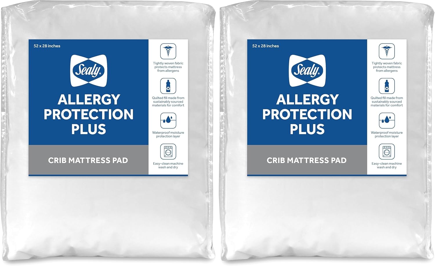 Sealy Baby Allergy Protection Plus Waterproof Crib Mattress Pad