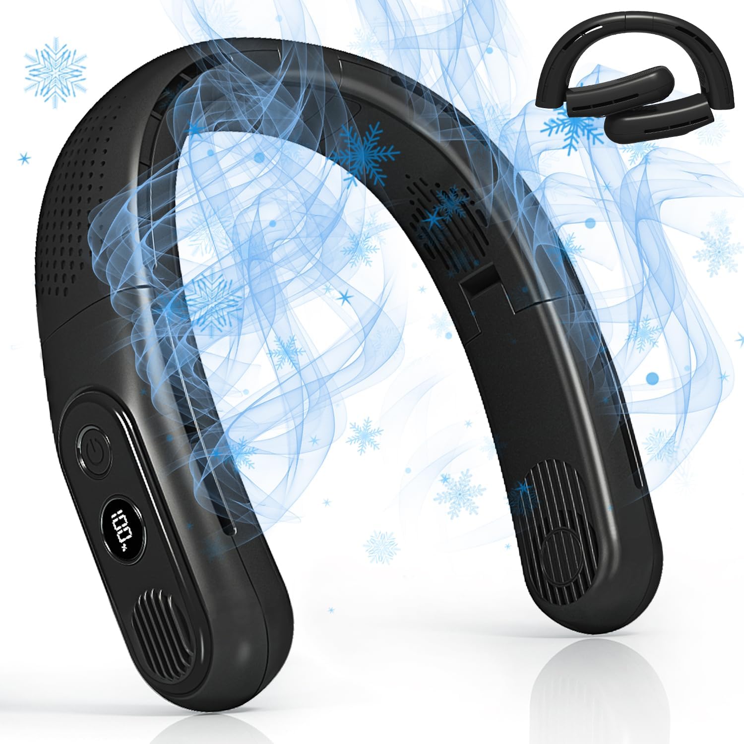 OLV Portable Neck Fan: 360 Cooling Airflow