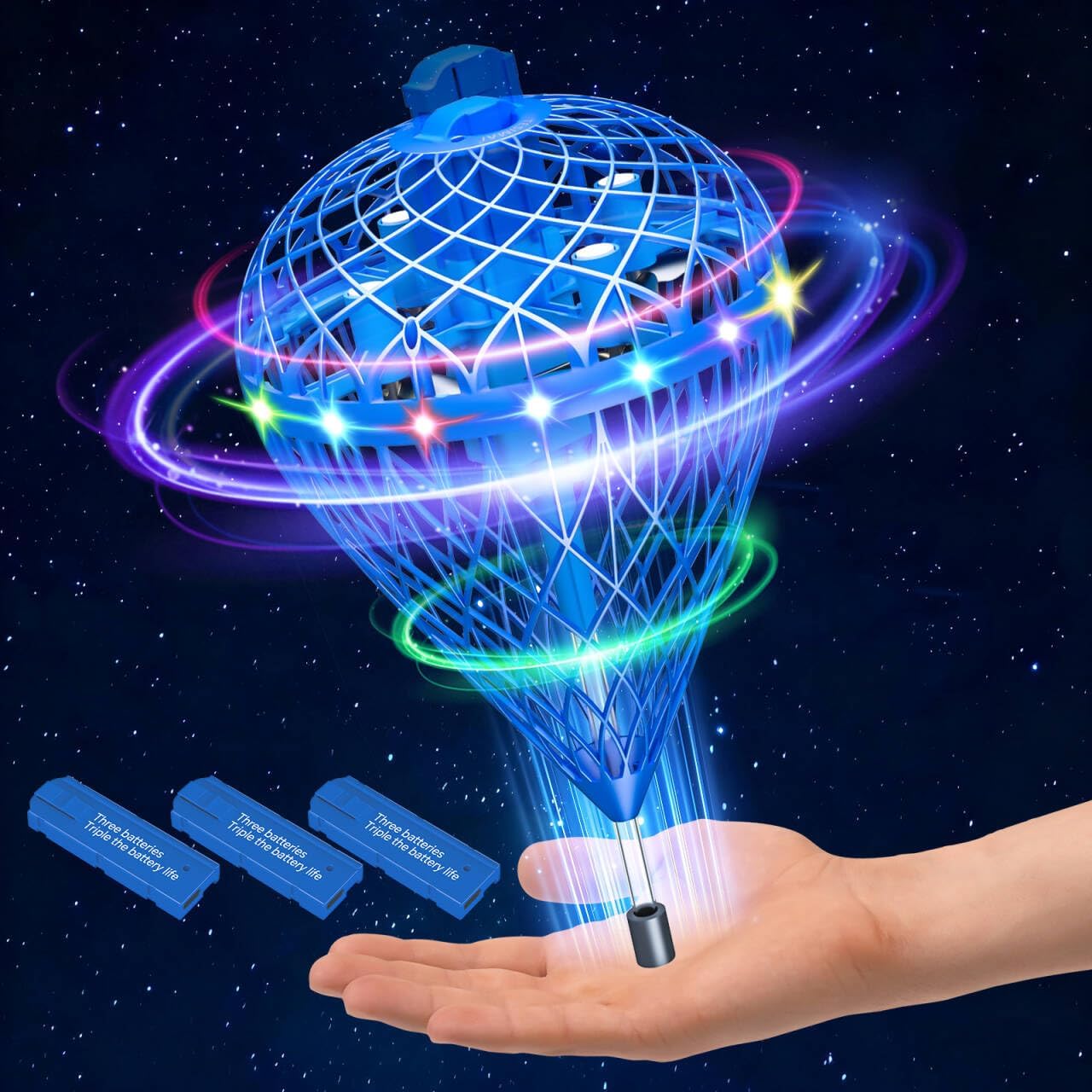 Hand Operated Mini Drones with 3 Batteries for Kids Fun