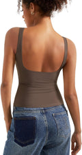 SUUKSESS Women's Padded Open Back Tank Tops for Stylish Comfort