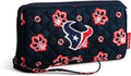 Women's Cotton Front Zip Wristlet with RFID Protection - Team Spirit