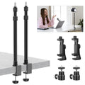 2 Pack Desk Mount with 1/4ft & 3/8ft Screws, Ball Head, 17-41ft