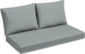 Loveseat Cushion Set 48 x 24 Stone Grey - Water Repellent Comfort