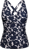 Underwire Tankini Top Twist V Neck for Big Busted Women (Style 8FGT)