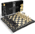 Wegiel Imperator 21-In Luxury Wooden Chess Set - Handcrafted Folding