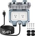 ZUYIYI Outdoor Power Outlet Box: Weatherproof IP66 Extension Cord for Garden