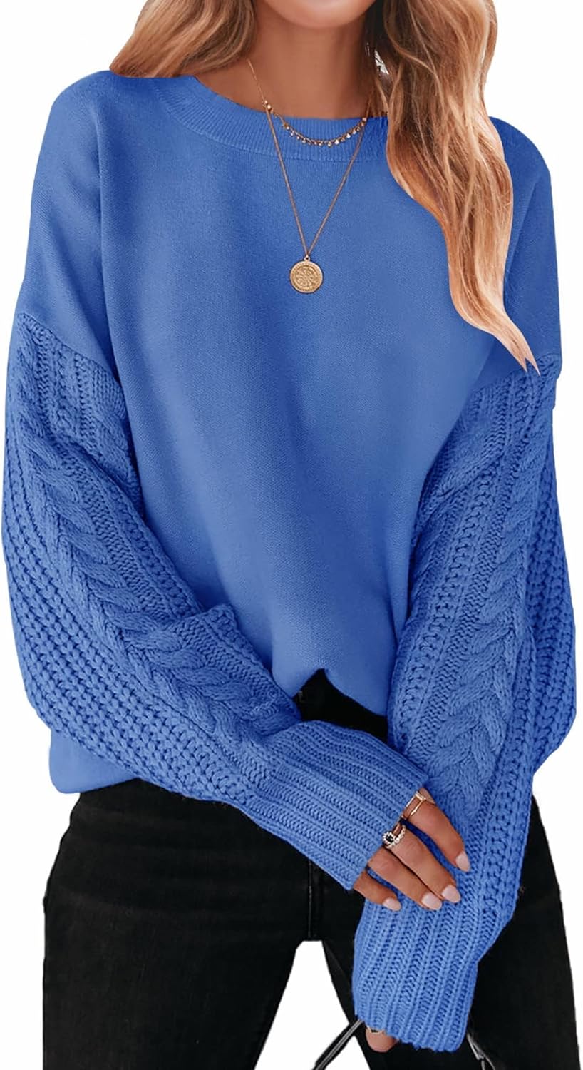 ZESICA Women's Oversized Pullover Sweater for Fall Fashion