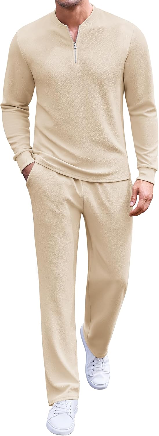 COOFANDY Men's 2 Piece Tracksuit Set for Casual Sports Style