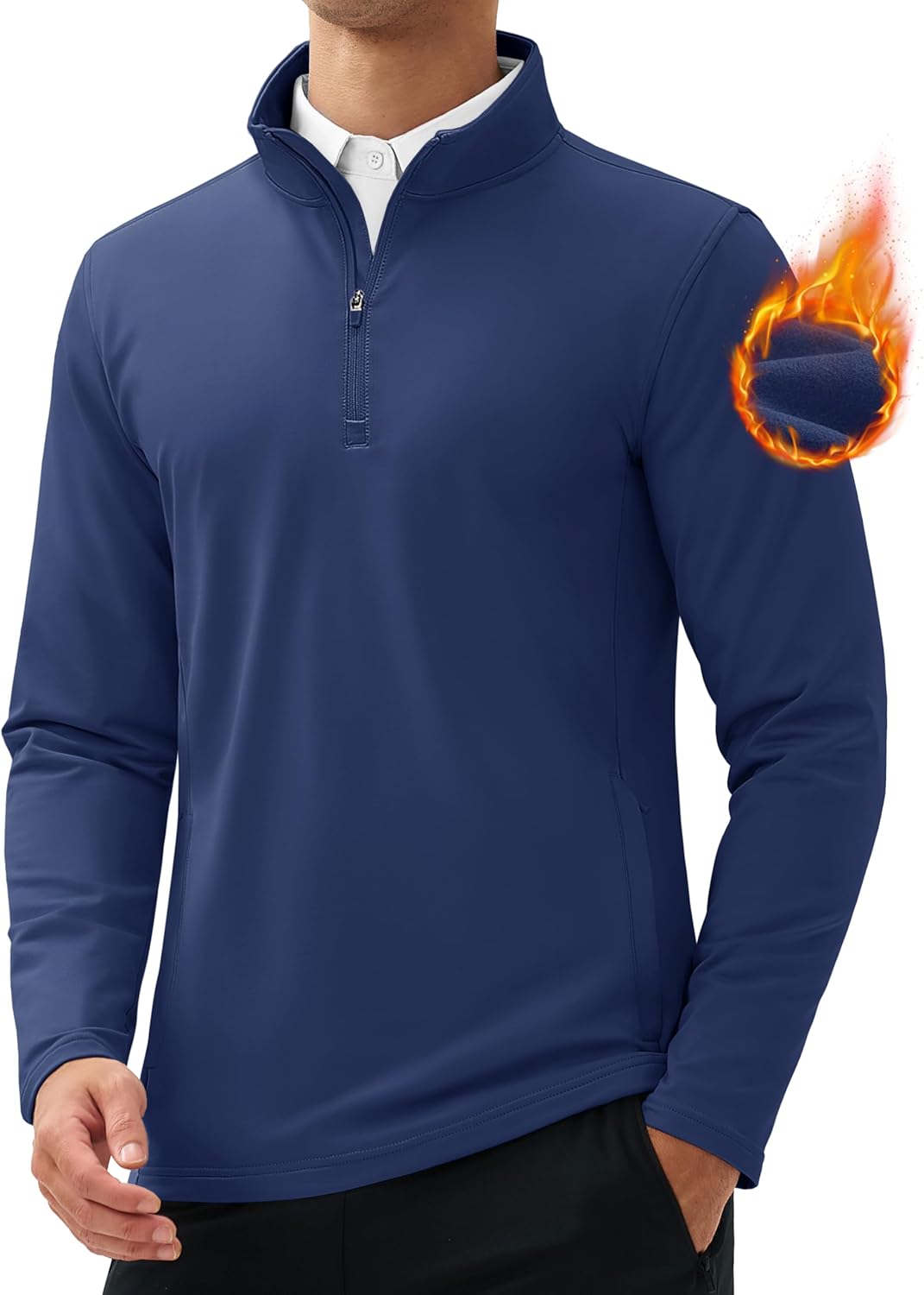 MAGCOMSEN Quarter Zip Pullover for Men: Warm & Water Resistant