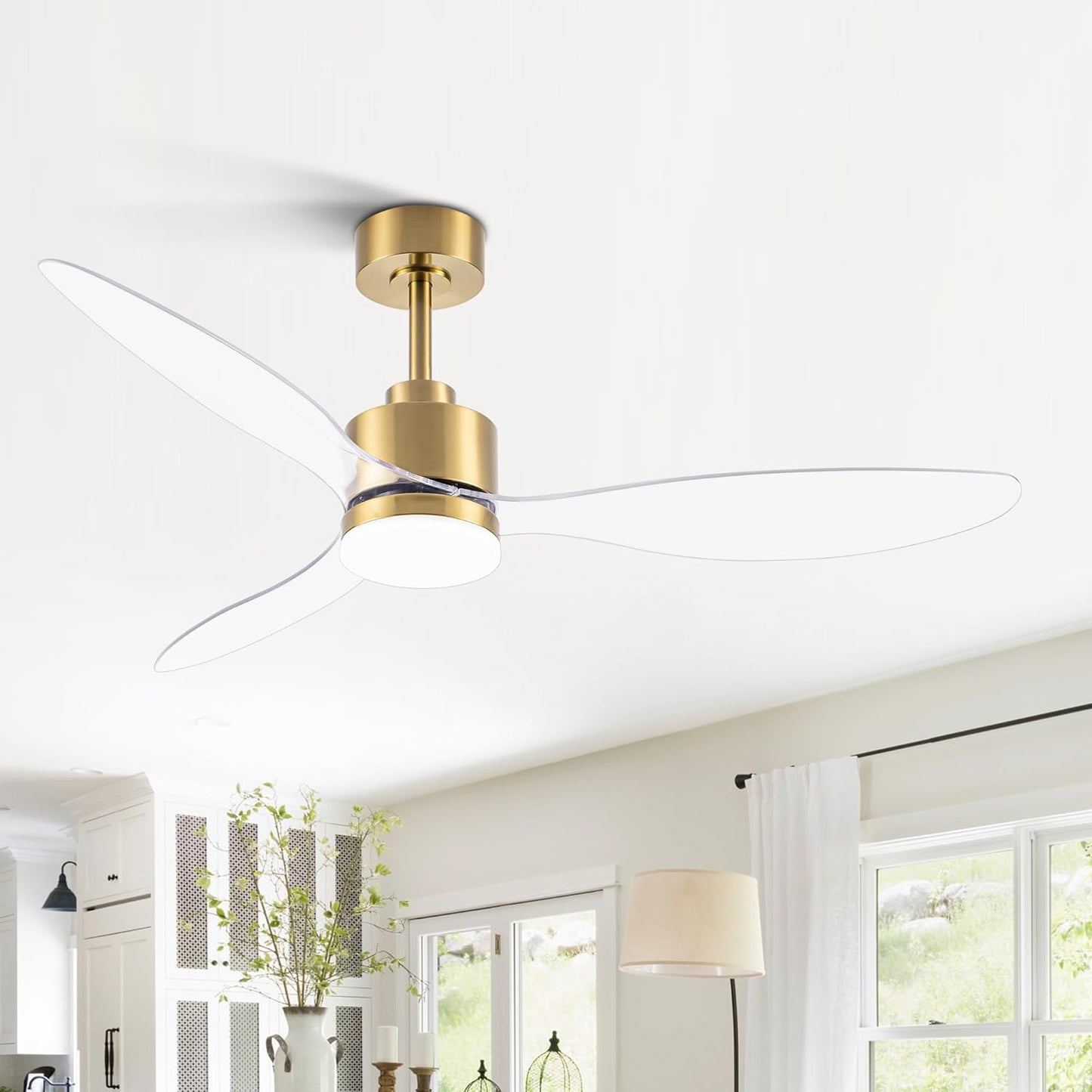52 Inch Ceiling Fan with LED Light and Remote Control Features