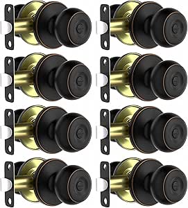 Goldenwarm Bronze Door Knobs for Interior Privacy Needs