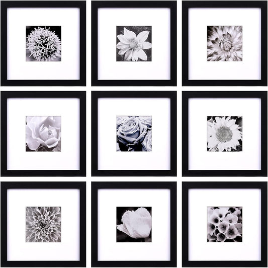 Yaetm 8x8 Picture Frames Set of 9 for Stunning Displays