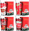 30 oz Christmas Tumbler 4-Pack - Insulated Stainless Steel Set