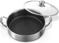 Stainless Steel 7QT Saute Pan 14 in Deep Frying Pan - Large Nonstick