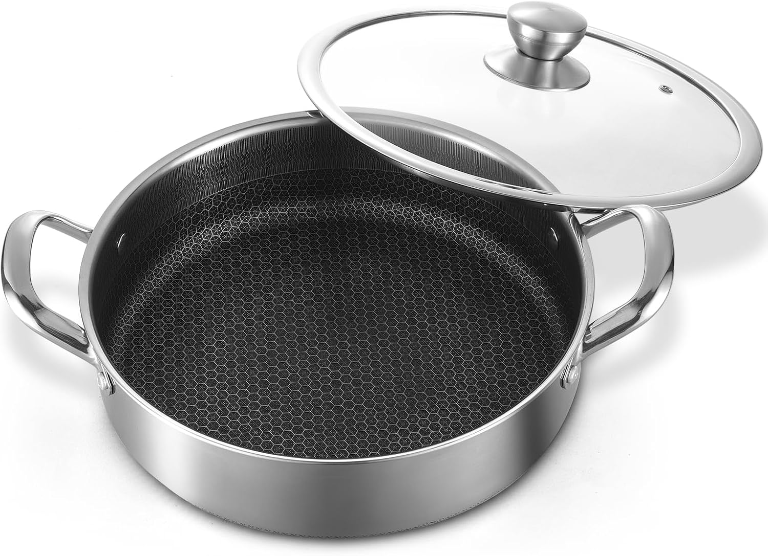 Stainless Steel 7QT Saute Pan for Healthy Cooking Needs