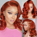 Ginger Wig Human Hair 13x6 200% Density Body Wave - Natural Volume