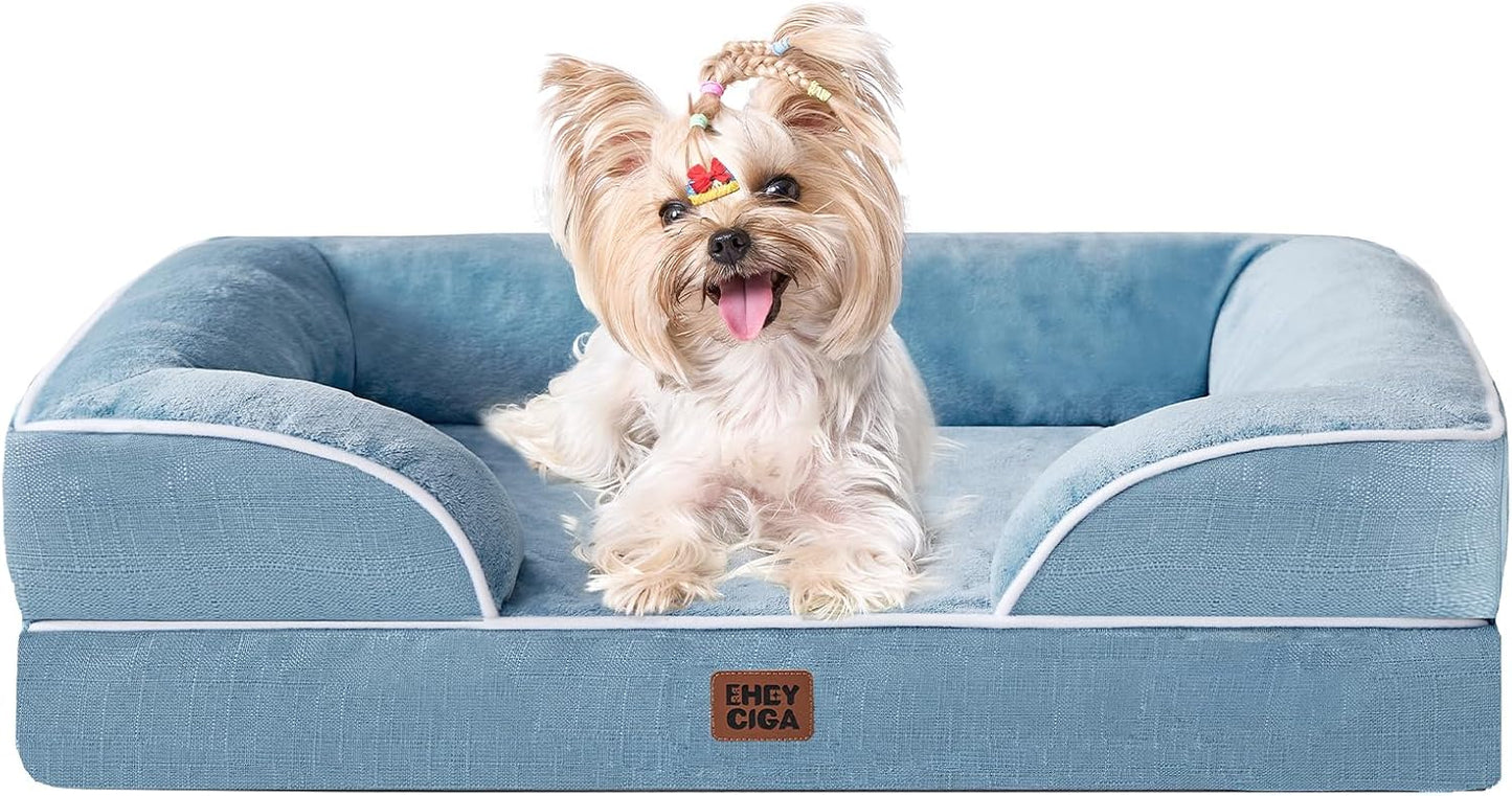 Orthopedic Dog Bed for Small Dogs with Waterproof Memory Foam