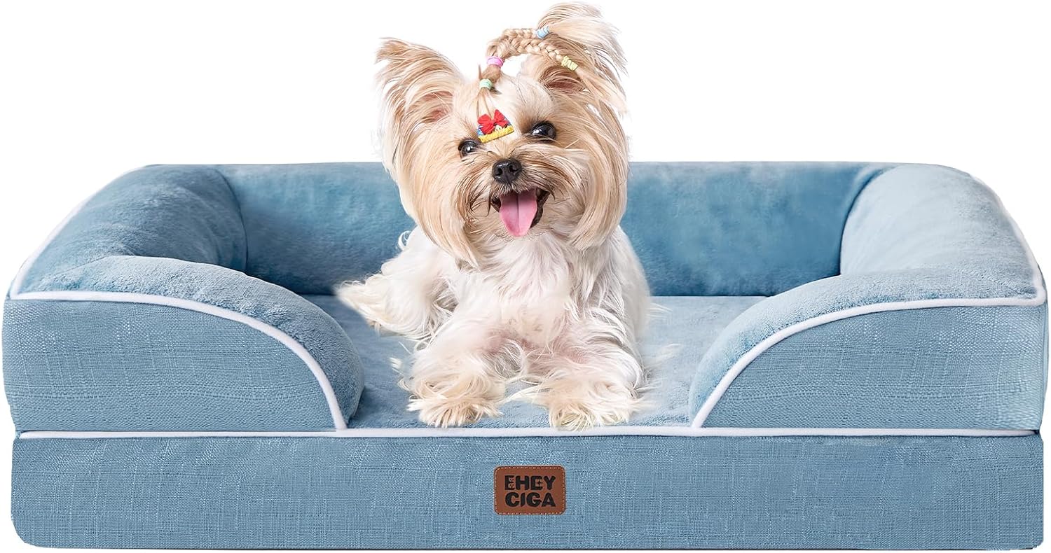 Orthopedic Dog Bed for Small Dogs with Waterproof Memory Foam