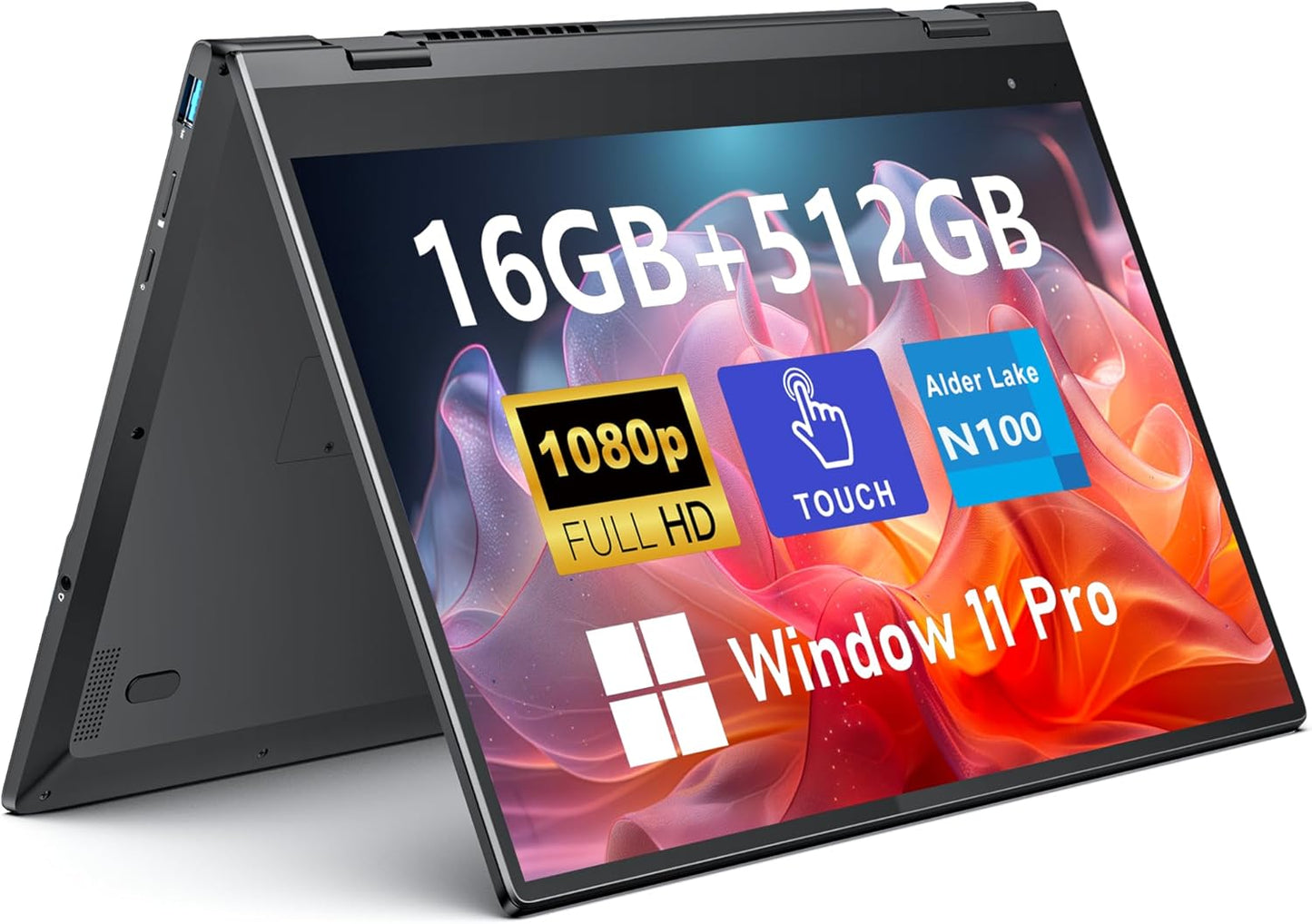 14 2-in-1 Gaming Laptop: Intel N100, 16GB RAM, 512GB SSD