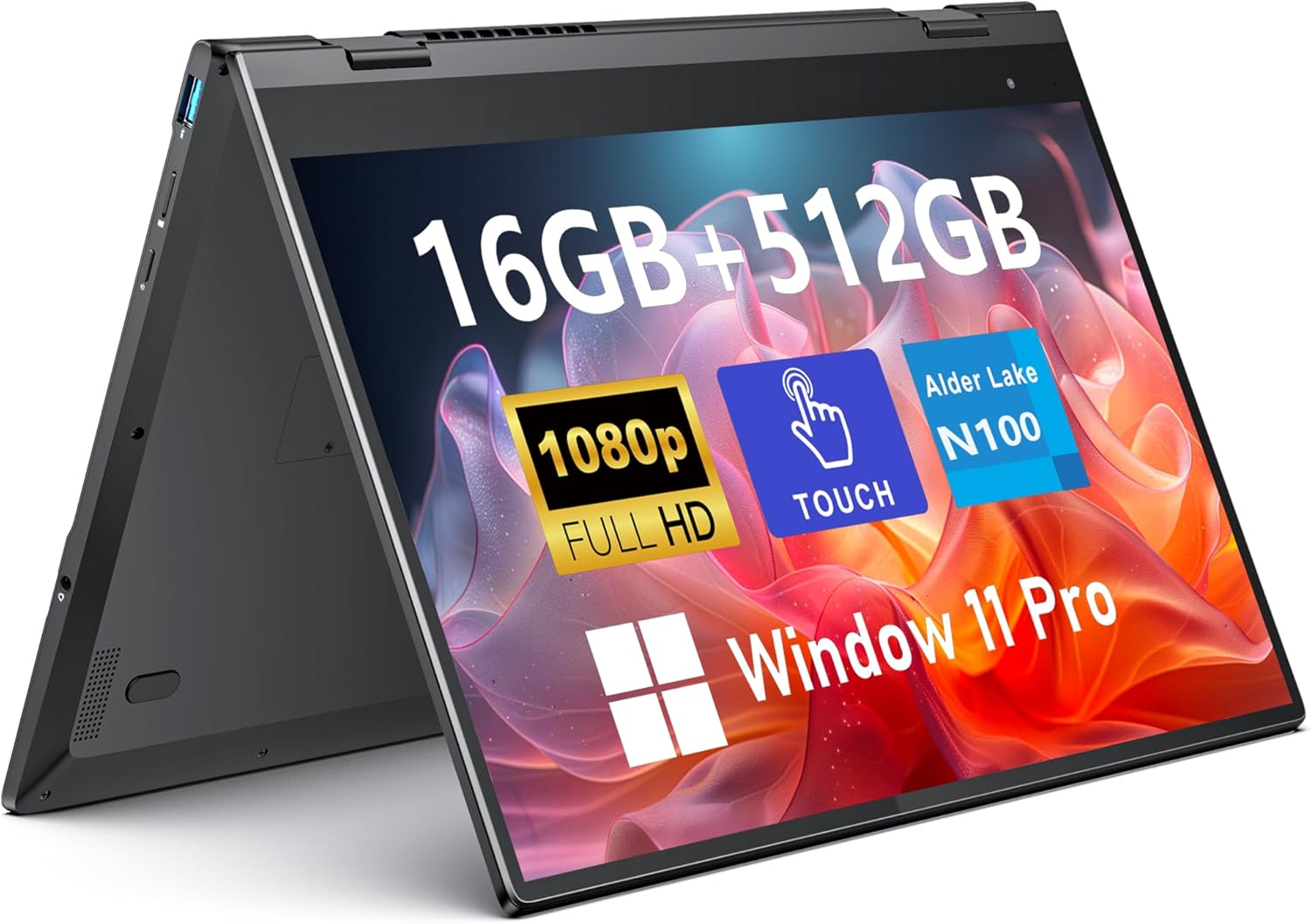 14 2-in-1 Gaming Laptop: Intel N100, 16GB RAM, 512GB SSD