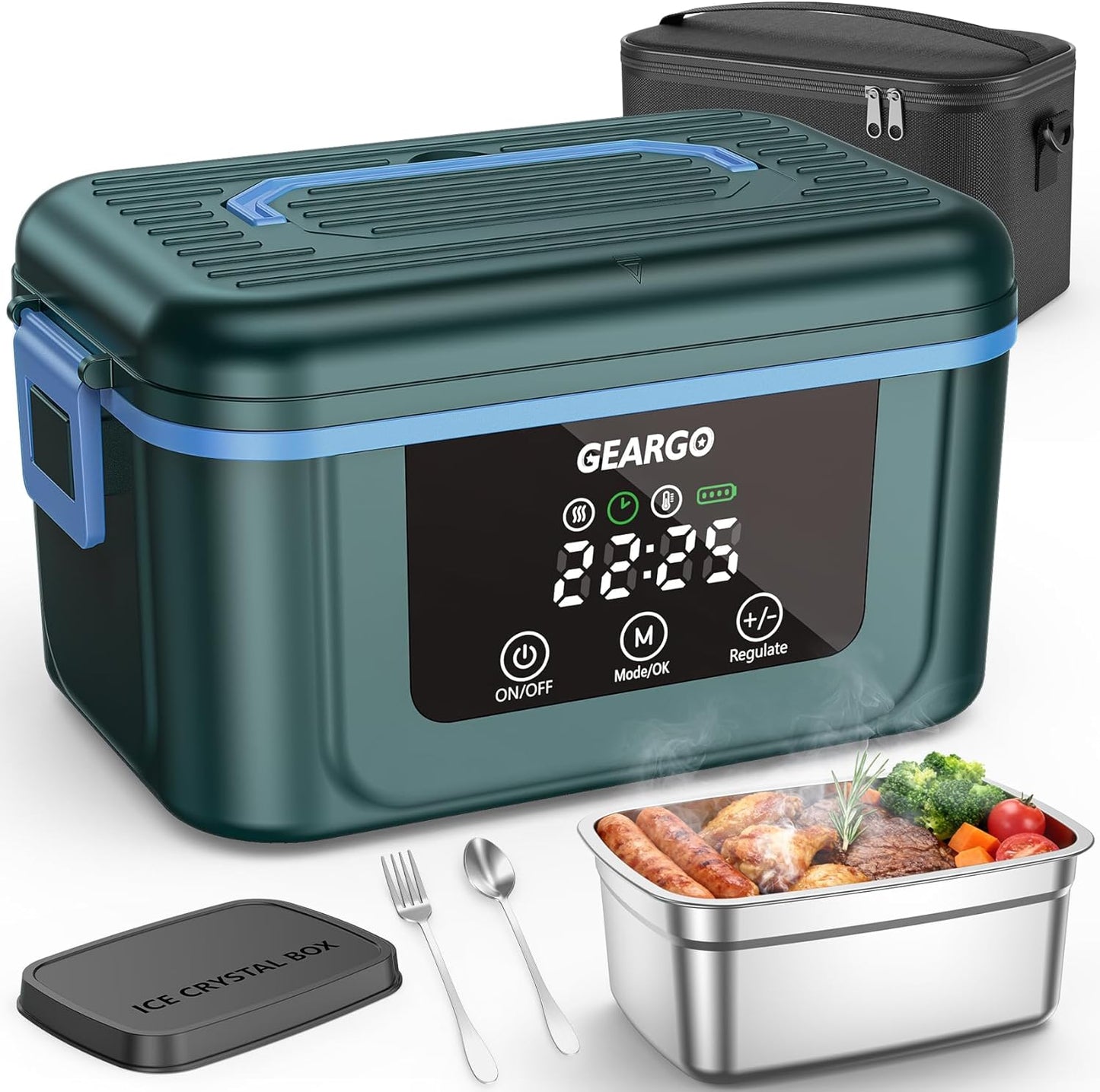 GEARGO 2026 Upgraded Cordless Electric Lunch Box for Hot Meals