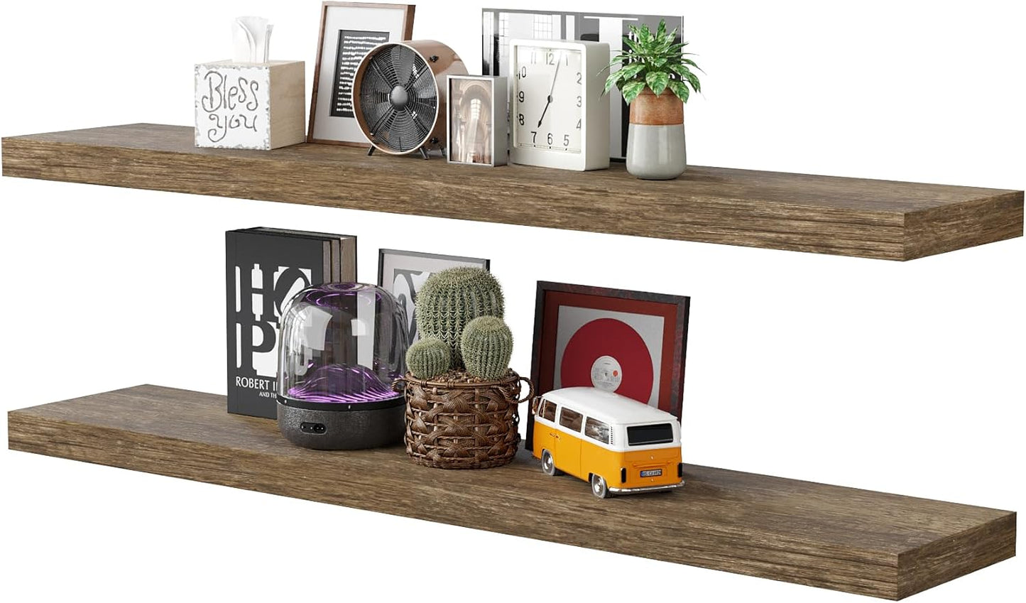 BAMEOS Floating Shelves Set of 2 for Stylish Home Decor