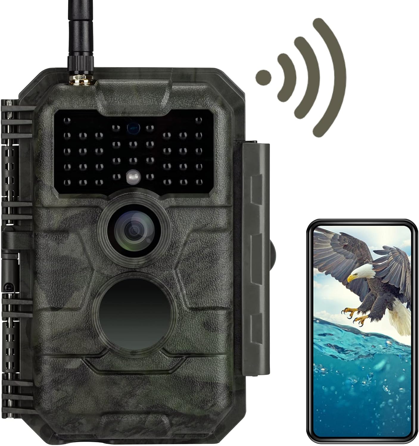 48MP WiFi Trail Camera: No Glow Night Vision
