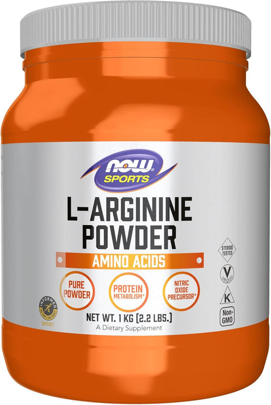 L-Arginine Powder for Nitric Oxide and Muscle Performance 2.2 lb