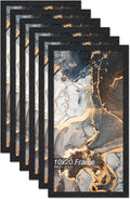 Engineered Wood 10x20 Picture Frame Set of 6 - Lightweight Black