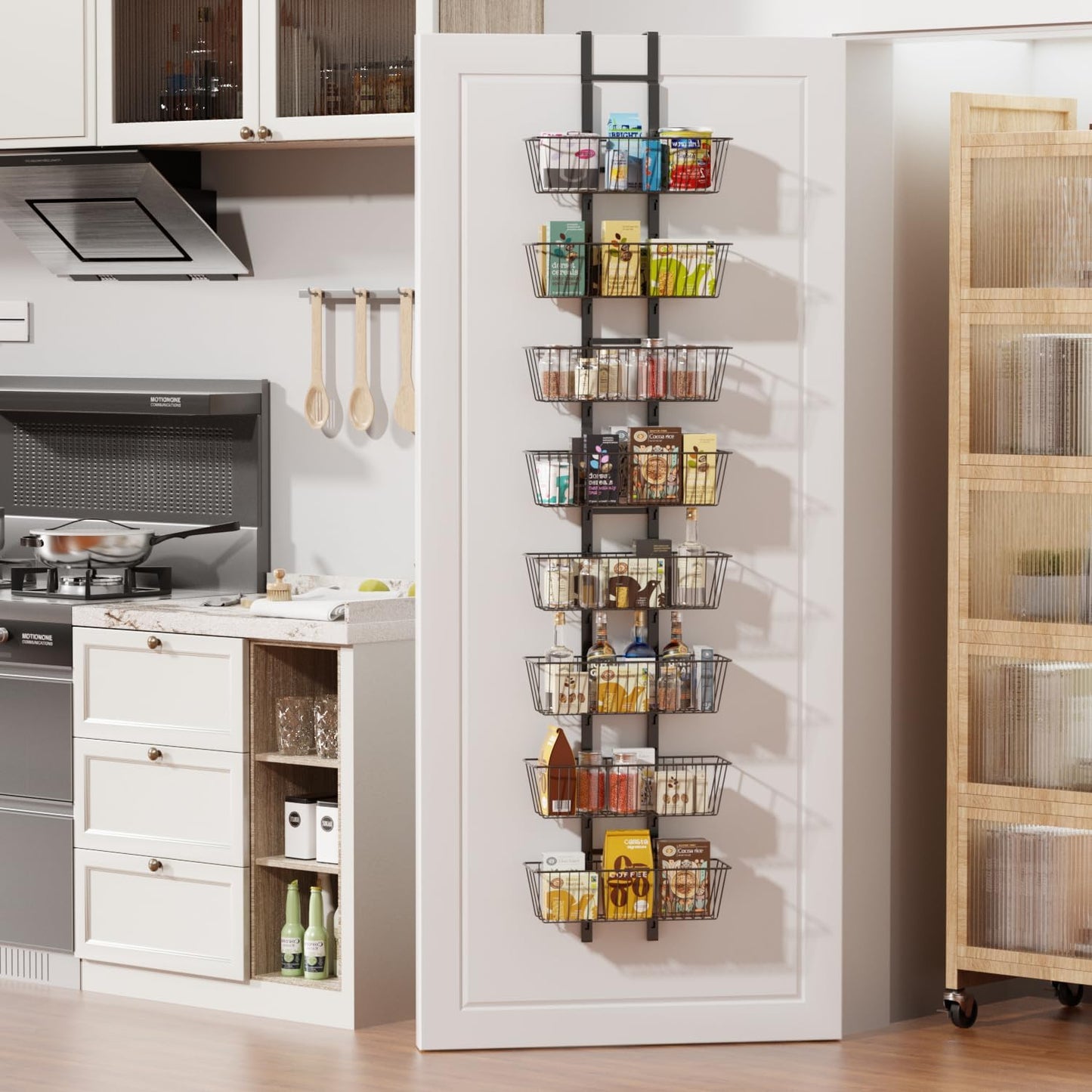 8-Tier Over the Door Organizer for Kitchen and Pantry Storage