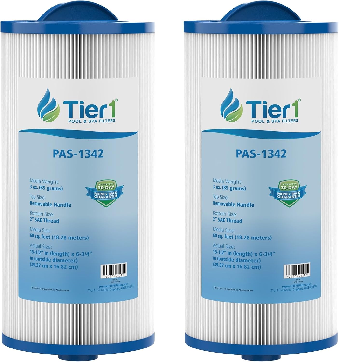 Tier1 Pool & Spa Filter Cartridge 2-pk for Jacuzzi Models